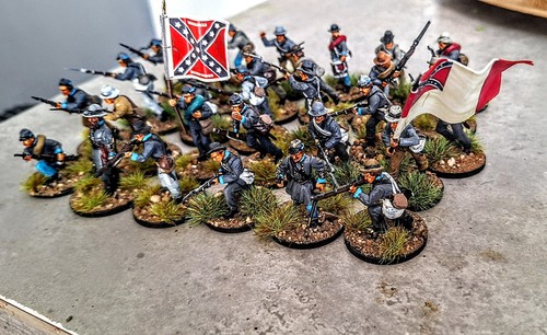 28mm acw confederate soldiers - 28mm,