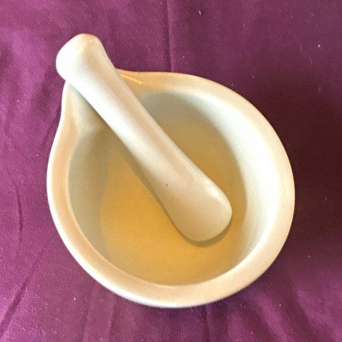 White ceramic mortar - white,