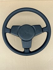 PORSCHE 911 SC BLACK LEATHER 3 SPOKE STEERING WHEEL - REFURBISHED
