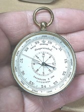 Antique Chadburn & Sons Liverpool Pocket Compass Barometer 