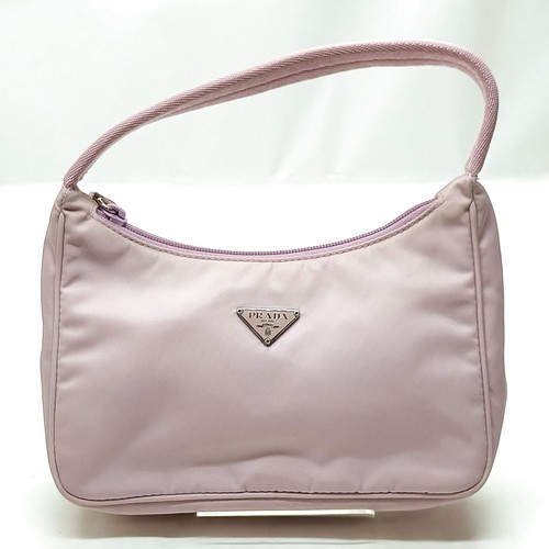 Prada hand bag pink nylon - hand,