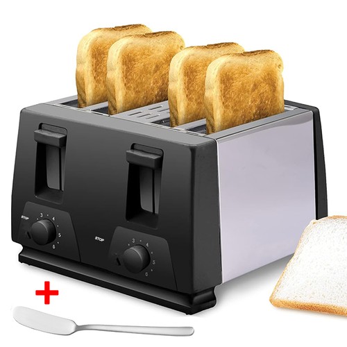 Black toaster slice - black,