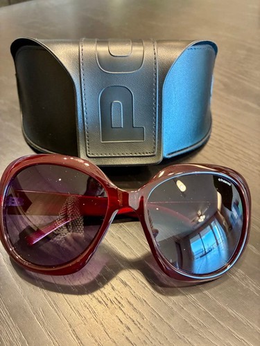 Police wine red round - red,
