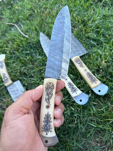 Handmade damascus steel chef - handmade,