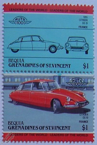 1955 citroen car stamps - 1955,