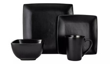 8 Pcs  Square Black  Dinner