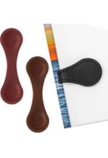 Genuine Leather Magnetic Bookmark Handmade Page Divider Book Page Mark - 3 Pcs