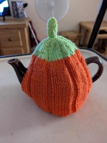 Hand knitted tea cosy - knitted, for