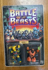 BATTLE BEASTS #17 Hardtop Tortoise & #18 Rubberneck Giraffe Series 1  MOC