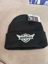 Vintage WWE Beanie Hat The Undertaker 2001 Black Y2K WWF Size M