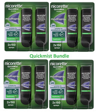 Nicorette Quickmist Freshmint Nicotine Mouthspray 8 x 150 Sprays - QUAD BUNDLE