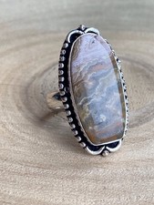 Crazy Lace Agate Ring Size N