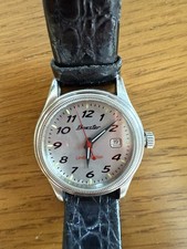 Porsche Boxster Ladies Watch Black Leather Strap