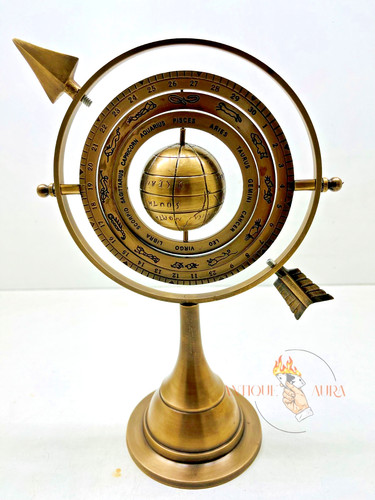 Brass armillary sphere - 12",