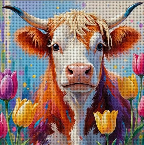 Tulip cow printed count - tulip,