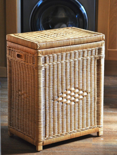 Wicker laundry basket - laundry, /