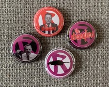The Stranglers set of four badges Stuart Pearce West Ham Rebellion festival  