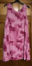 Ladies Yours Pink Sleeveless Long Top/dress Size 22-24