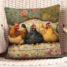 COZY SOFA CHICKENS -  CUSHION