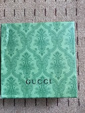 Square Gucci Green Gift Box Empty Belt Box Authentic Luxury Packaging