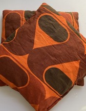 2 Funky 1970s Orange Cushions