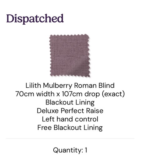 Roman blind lilith mulberry - roman,