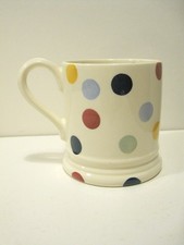 EMMA BRIDGEWATER SPOT MUG HALF PINT RARE 2009 TWO SWANS BACKSTAMP UNUSED