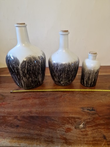 Vintage pottery bottle - pottery,