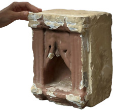 ANTIQUE STONE NICHE MEHRAB ARCH SANDSTONE DUSTY PINK SALVAGE JODHPUR RAJASTHAN