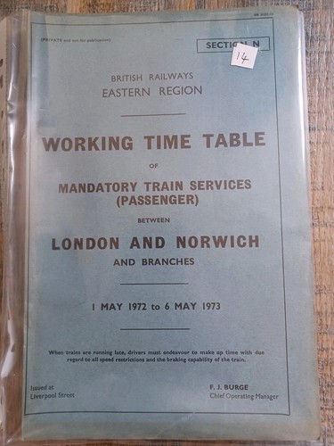 British rail eastern region - rail,