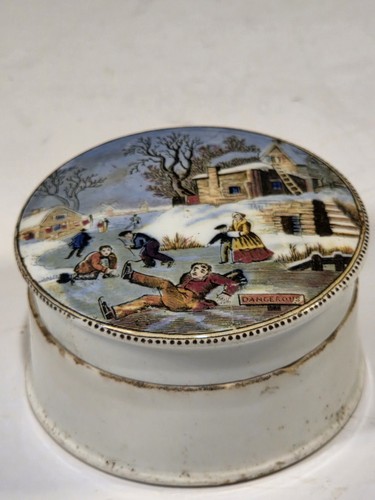 Antique pratt prattware potlid - antique,