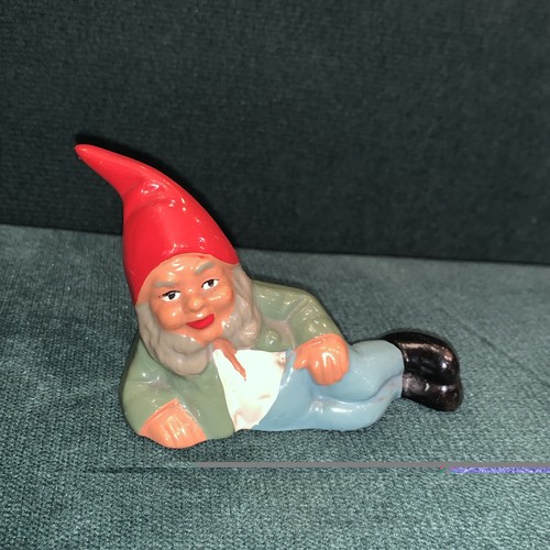 Lovely 1950s gnome lying - lying, down