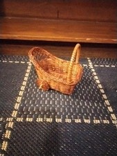 Wicker Pram For Small Doll Or