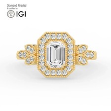 Emerald Diamond Engagement