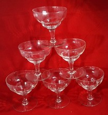 Set 6 Vintage Champagne Coupes
