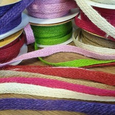 COLOURED HESSIAN RIBBON 10mm