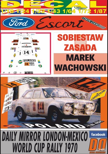 Decal ford escort twin - decal,