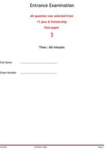 Paper-3  ELEVEN PLUS 11+ Maths