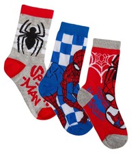 Boys Spiderman 3 Pack Socks