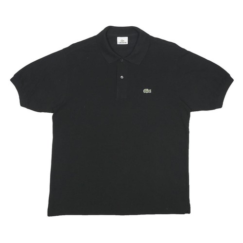 Lacoste mens black cotton polo - lacoste,