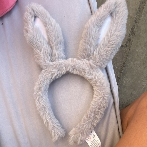Morrisons grey polyester bunny - polyester,