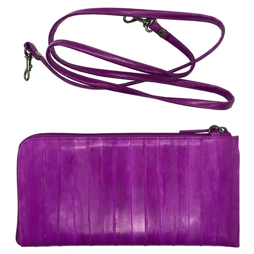 Genuine eel skin - zipper, around