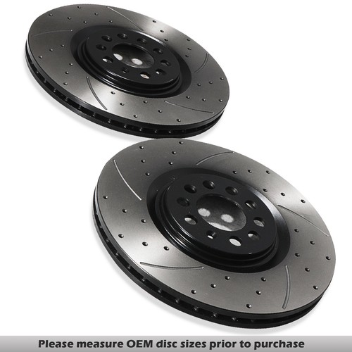 Front drilled grooved 312mm - drilled,