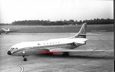 SABENA.,  CARAVELLE.,  OO-SRH.,   Ringway 1965,   B/w PHOTOGRAPH c