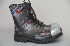Underground Steel Cap 'Stormer' Union Jack Combat Boots Size UK 8