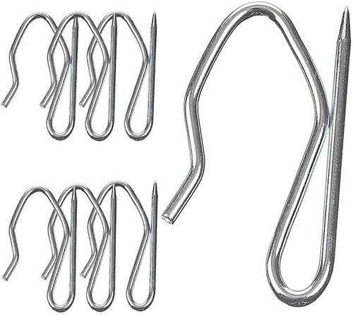 Curtain hooks metal - metal, pin