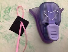 Rare EK success card craft punch - whale tail corner ribbon threader wavy curve