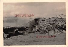 Destroyed Catering Trucks Lorry In Dno Russia Eastern Front