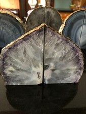 Grey Agate 24ct Gold Edge