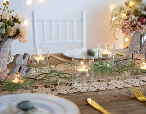 Glass tea light holders modern - glass,
